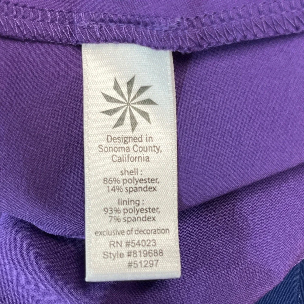Athleta Skort Womens Small Purple Pleated Stretch Athletic Tennis Golf Skirt